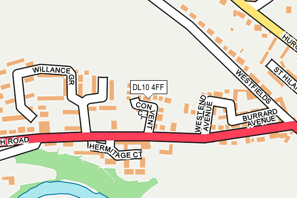 DL10 4FF map - OS OpenMap – Local (Ordnance Survey)