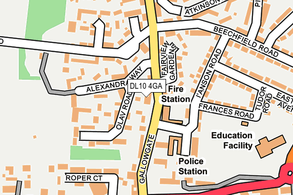 DL10 4GA map - OS OpenMap – Local (Ordnance Survey)