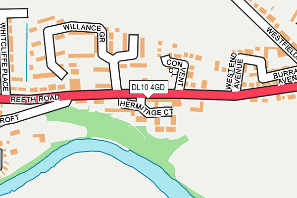 DL10 4GD map - OS OpenMap – Local (Ordnance Survey)