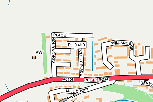 DL10 4HD map - OS OpenMap – Local (Ordnance Survey)