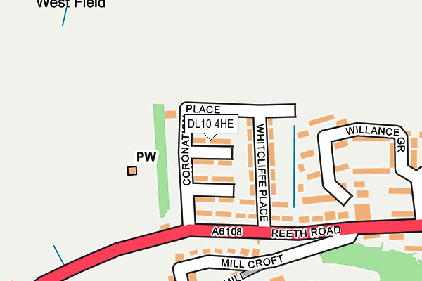 DL10 4HE map - OS OpenMap – Local (Ordnance Survey)