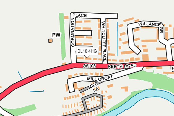DL10 4HG map - OS OpenMap – Local (Ordnance Survey)