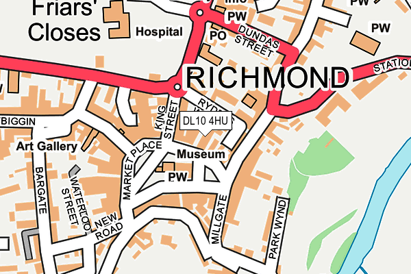 Map of CASTLE TAVERN RICHMOND LIMITED at local scale