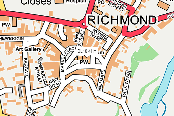 DL10 4HY map - OS OpenMap – Local (Ordnance Survey)