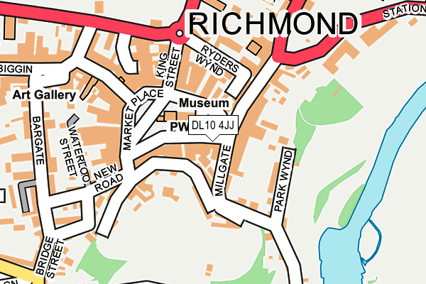 Map of CASTLE FISHERIES RICHMOND LTD at local scale