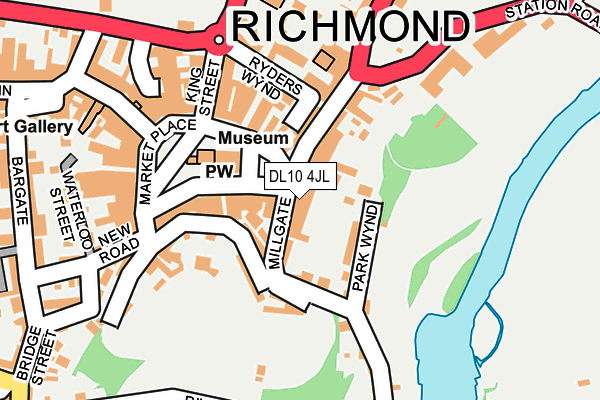 Map of RICHMOND YORKSHIRE COMMUNITY INTEREST COMPANY at local scale
