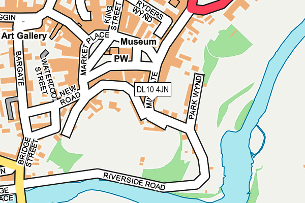 DL10 4JN map - OS OpenMap – Local (Ordnance Survey)