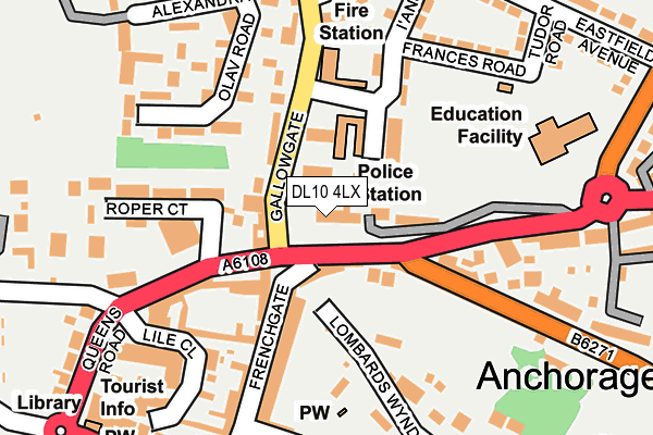 DL10 4LX map - OS OpenMap – Local (Ordnance Survey)