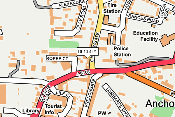 DL10 4LY map - OS OpenMap – Local (Ordnance Survey)