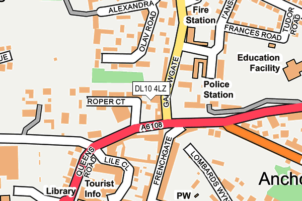 DL10 4LZ map - OS OpenMap – Local (Ordnance Survey)
