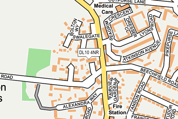 DL10 4NR map - OS OpenMap – Local (Ordnance Survey)