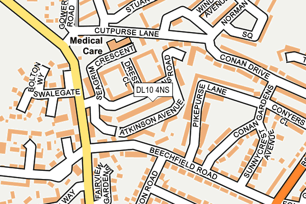 DL10 4NS map - OS OpenMap – Local (Ordnance Survey)