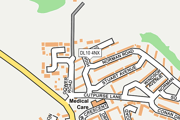 DL10 4NX map - OS OpenMap – Local (Ordnance Survey)