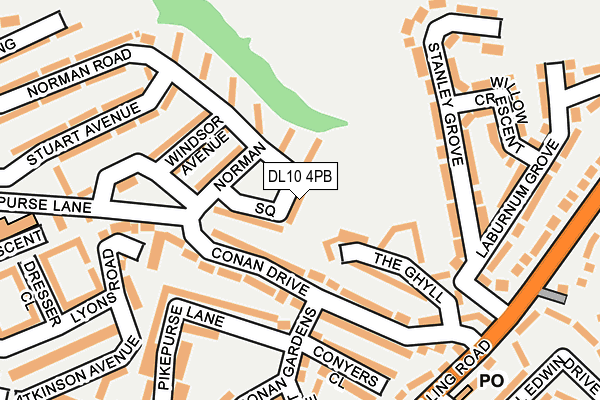 DL10 4PB map - OS OpenMap – Local (Ordnance Survey)