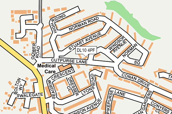 DL10 4PF map - OS OpenMap – Local (Ordnance Survey)