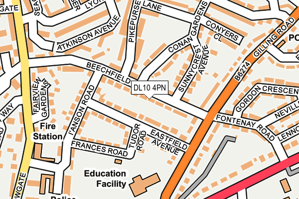 DL10 4PN map - OS OpenMap – Local (Ordnance Survey)