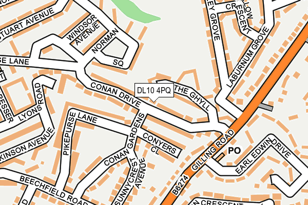 DL10 4PQ map - OS OpenMap – Local (Ordnance Survey)