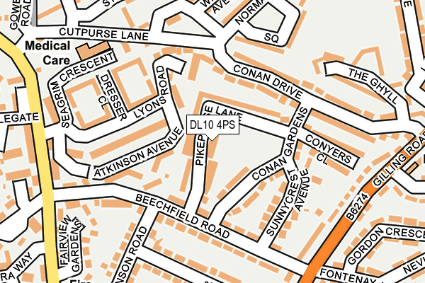 DL10 4PS map - OS OpenMap – Local (Ordnance Survey)