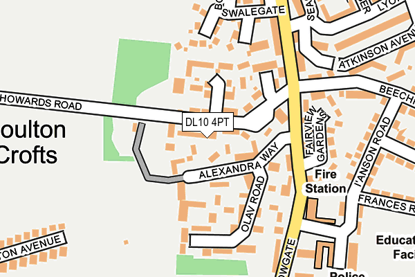 DL10 4PT map - OS OpenMap – Local (Ordnance Survey)