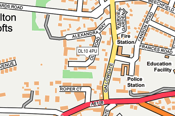 DL10 4PU map - OS OpenMap – Local (Ordnance Survey)