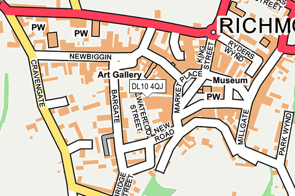 DL10 4QJ map - OS OpenMap – Local (Ordnance Survey)