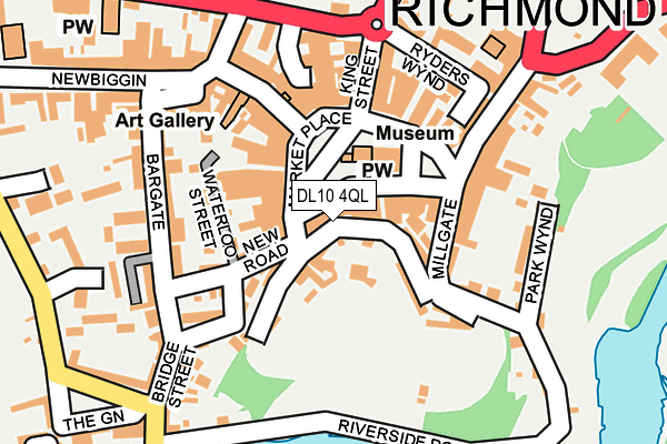 DL10 4QL map - OS OpenMap – Local (Ordnance Survey)