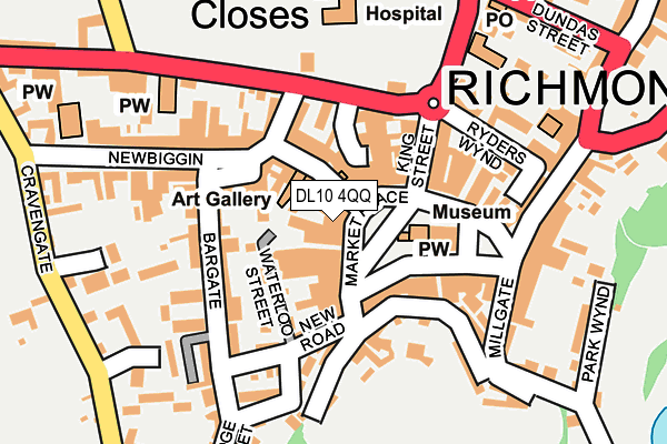 DL10 4QQ map - OS OpenMap – Local (Ordnance Survey)
