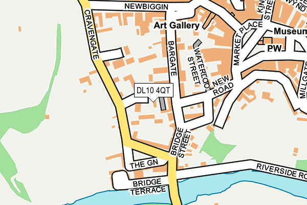 DL10 4QT map - OS OpenMap – Local (Ordnance Survey)