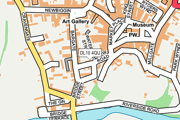 DL10 4QU map - OS OpenMap – Local (Ordnance Survey)