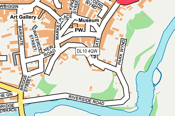 DL10 4QW map - OS OpenMap – Local (Ordnance Survey)