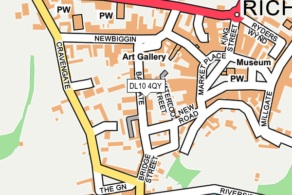 DL10 4QY map - OS OpenMap – Local (Ordnance Survey)