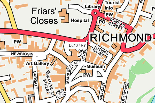 DL10 4RY map - OS OpenMap – Local (Ordnance Survey)