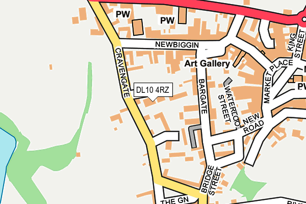 DL10 4RZ map - OS OpenMap – Local (Ordnance Survey)