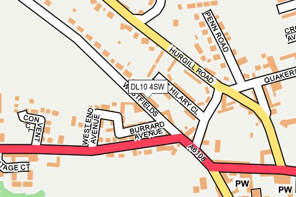 DL10 4SW map - OS OpenMap – Local (Ordnance Survey)