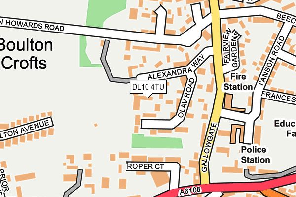 DL10 4TU map - OS OpenMap – Local (Ordnance Survey)