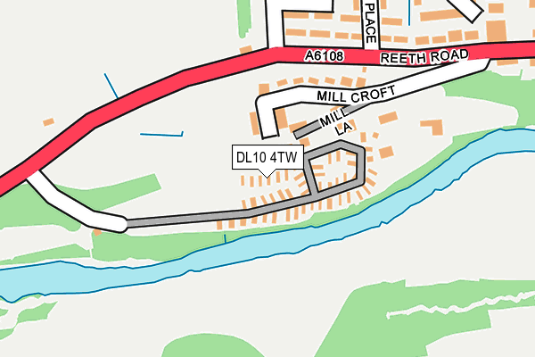 DL10 4TW map - OS OpenMap – Local (Ordnance Survey)