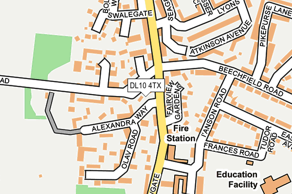 DL10 4TX map - OS OpenMap – Local (Ordnance Survey)