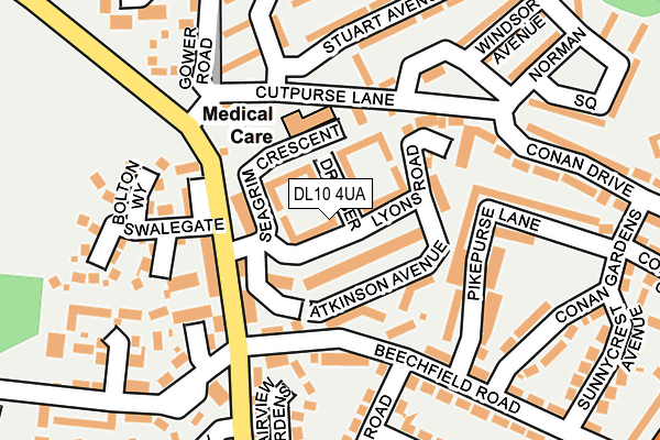 DL10 4UA map - OS OpenMap – Local (Ordnance Survey)