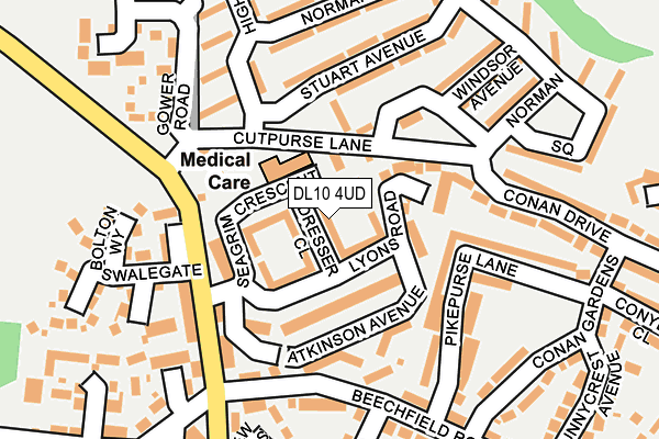 DL10 4UD map - OS OpenMap – Local (Ordnance Survey)