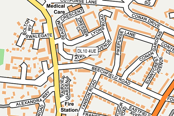 DL10 4UE map - OS OpenMap – Local (Ordnance Survey)