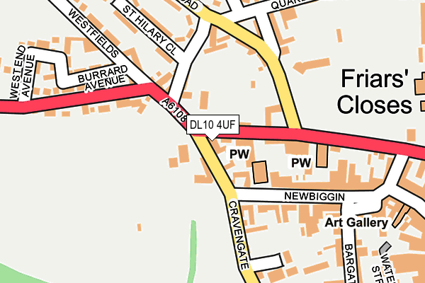 DL10 4UF map - OS OpenMap – Local (Ordnance Survey)