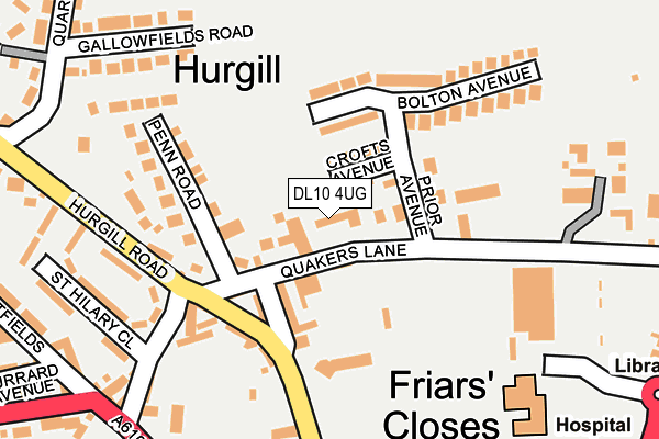 DL10 4UG map - OS OpenMap – Local (Ordnance Survey)