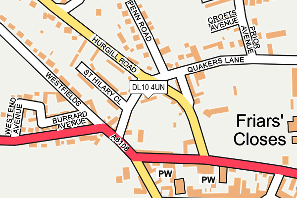 DL10 4UN map - OS OpenMap – Local (Ordnance Survey)
