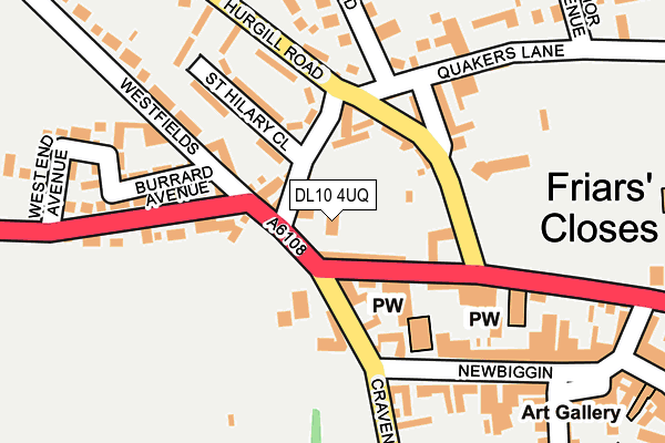 DL10 4UQ map - OS OpenMap – Local (Ordnance Survey)
