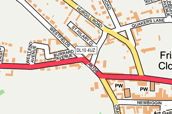 DL10 4UZ map - OS OpenMap – Local (Ordnance Survey)