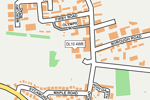 DL10 4WR map - OS OpenMap – Local (Ordnance Survey)