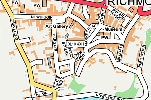 DL10 4XH map - OS OpenMap – Local (Ordnance Survey)