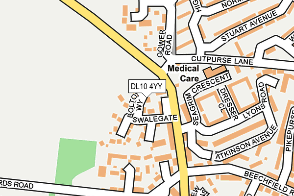 DL10 4YY map - OS OpenMap – Local (Ordnance Survey)