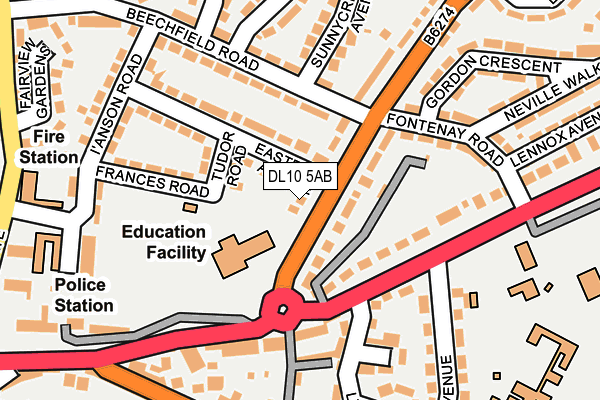 DL10 5AB map - OS OpenMap – Local (Ordnance Survey)