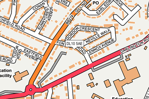 DL10 5AE map - OS OpenMap – Local (Ordnance Survey)